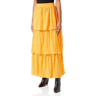 Abbildung von aleva Women&#039;s Maxirock, Orange, X Large