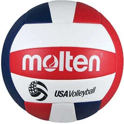 Abbildung von Molten Camp Freizeit Volleyball, Rot/Weiß/Blau (MS500 3), offizielle Größe und Gewicht