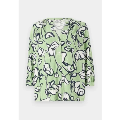 Abbildung von TOM Tailor Printed WITH Pleats Hemdbluse, Damen, Größe: 34, Fresh spring