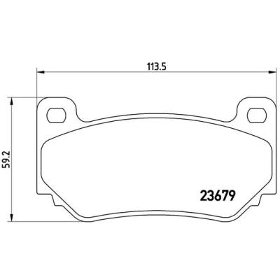Abbildung von BREMBO P 52 018 Bremsbelagsatz exkl. Verschleißwarnkontakt ohne Zubehör MG: MGF Cabrio, MG TF Cabrio