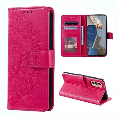 Abbildung von CoverKingz Klapphülle kompatibel mit Samsung Galaxy A54 5G Schutzhülle Kartenfach zum aufklappen Klapphandyhülle Case klappbar Motiv Mandala Pink