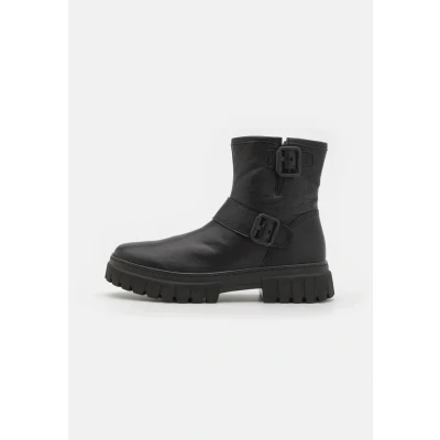 Abbildung von Gabor Damen Biker Boots, Frauen Stiefeletten,Winterstiefeletten,Winterschuhe,warm,gefüttert,Stiefel,Bootee,schwarz (Mel./Uni),44 EU / 9.5 UK