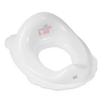 Abbildung von Hylat Baby Toilettensitz Kinder hilfreich beim Toilettentraining, für Mädchen und Jungen, solides Material, Antirutsch Gummi, Farbe:weiß, Motiv:Friends, Marke:Hylat