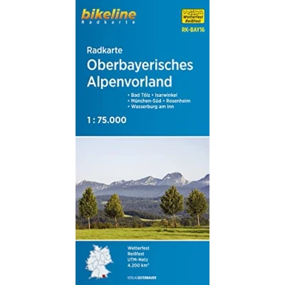 Abbildung von Bikeline Radkarte Oberbayerisches Alpenvorland 1 : 75 000: Isarwinkel, Werdenfelser Land, Bad Tölz, Rosenheim, GPS tauglich mit UTM Netz, wasserfest und reißfest