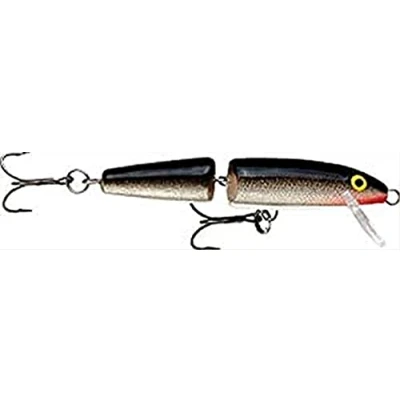 Abbildung von Rapala Jointed Angelköder Angelzubehör aus Balsaholz Süßwasser Spinnköder Lauftiefe 1.5 2.1m Fischköder 9cm, 7g Hergestellt in Estland Silver