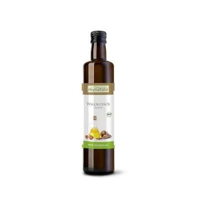 Abbildung von Mynatura Bio Walnussöl 2x 250ml I Walnuss Kaltgepresst Naturprodukt Essentielle Fettsäuren Vegan Speiseöl Hautpflegeöl DE ÖKO 044 (2 x 250ml)
