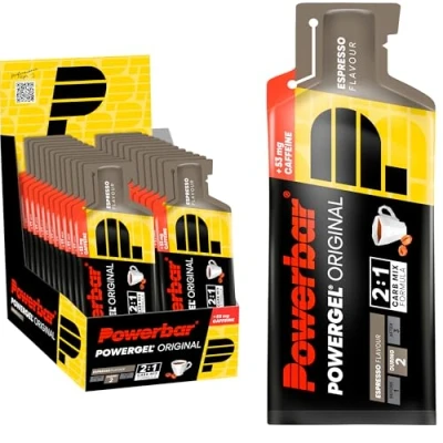 Abbildung von Powerbar PowerGel Original Espresso 24x41g High Carb Energie Gel+53mg Koffein
