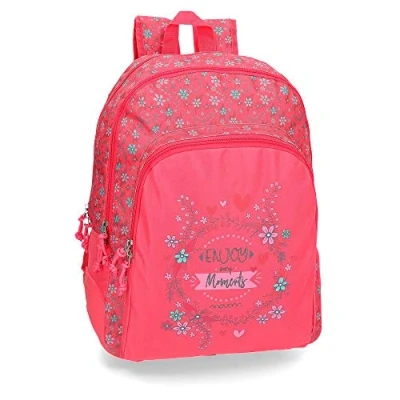 Abbildung von Movom Enjoy Doppelfach Rucksack An Trolley anpassbar Rosa 33x44x13,5 cms Polyester 19.6L