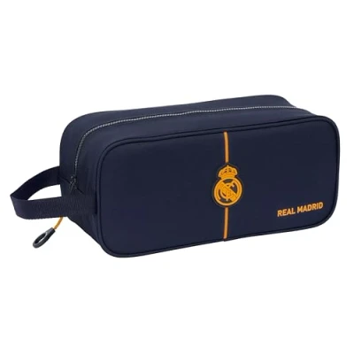Abbildung von Safta Real Madrid 2. Mannschaft 24/25 Mittelgroßer Schuhschrank, Mehrzweck, Sport, außerschulisch, Fußball, bequem und vielseitig, 34 x 14 15 cm, Marineblau, Estándar, Lässig