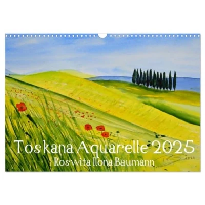 Abbildung von Toskana Aquarelle (Wandkalender 2025 DIN A3 quer), CALVENDO Monatskalender