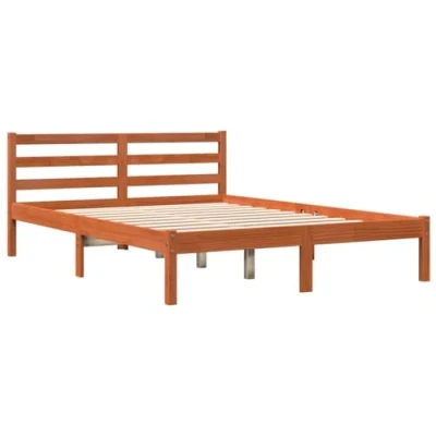 Abbildung von vidaXL Bett Massivholzbett Wachsbraun 140x190 cm Kiefer