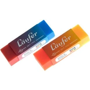 Abbildung von 20 x Läufer Radierer Plast Color Kunststoff 65x21x12mm zweifarbig mit
