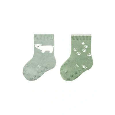 Abbildung von Sterntaler Unisex ABS Krabbelsocken DP Eisbär, steingrün, 20 EU