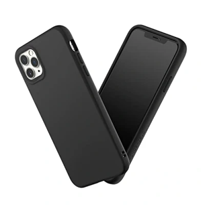 Abbildung von RhinoShield Case kompatibel mit [iPhone 11 Pro Max] SolidSuit Stoßdämpfende &amp; schlanke Schutzhülle Premium Finish 3.5 Meter Fallschutz Austauschbare Kamera Ringe Klassik Schwarz