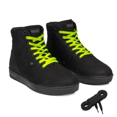 Abbildung von OZONE MOTO Town Motorradstiefel Damen und Herren Textil Verstärkte Knöchel, Fersen Zehen Rutschfeste Sohle Belüftung Reflektierende Elemente