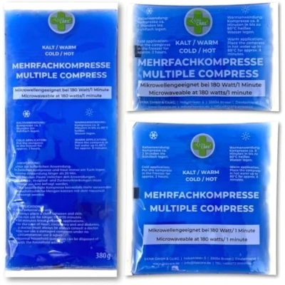 Abbildung von LisaCare Kalt Warm Kompresse Kühlpads, Kühlkissen, Warmkompresse/Kaltkompresse, Kinder &amp; Erwachsene, Set 3 tlg., Mikrowellen geeignet!