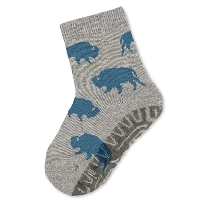 Abbildung von Sterntaler Fliesen Flitzer AIR Bison Socken für Kinder, Größe: 19/20, Hellgrau melange