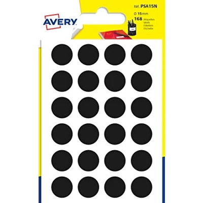 Abbildung von Avery 168 Punkte, Durchmesser 15 mm, Schwarz