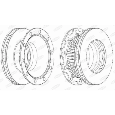 Abbildung von BERAL BCR252A Bremsscheibe 377 45 10 335 Belüftet