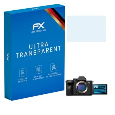 Abbildung von atFoliX Schutzfolie kompatibel mit Sony Alpha a7 IV Folie, ultraklare FX Displayschutzfolie (3X)