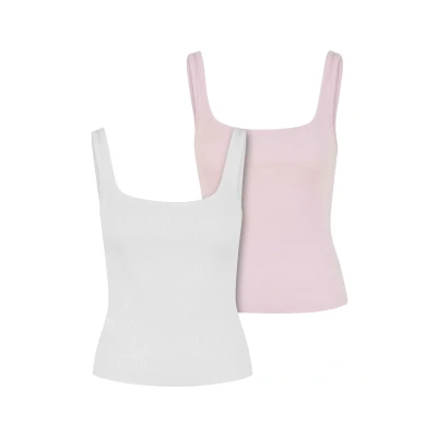 Abbildung von Urban Classics WIDE NECK 2PACK Top, Damen, Größe: XL, White blushedrose