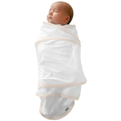 Abbildung von BÉABA, Puck /Neugeborenendecke, Babydecke, beruhigt das Baby, Ökotex Textilien, 100% Baumwolljersey, 03 Monate, Weiss/Beige