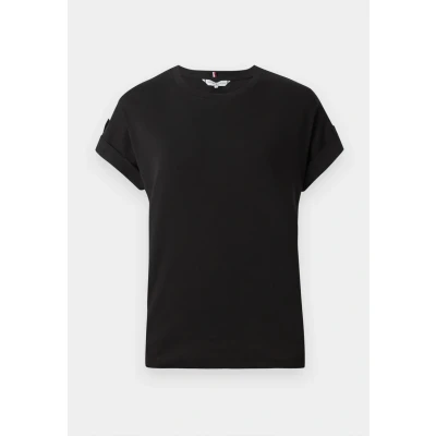 Abbildung von Tommy Hilfiger GOLD Button TEE Tshirt print, Damen, Größe: XXS, Black