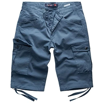 Abbildung von Rock Creek Herren Cargo Shorts Chinoshorts Kurze Hose Short Cargoshorts Sommer Kurzehose Sommerhose Bermudas Stretch RC 393 Blau W40