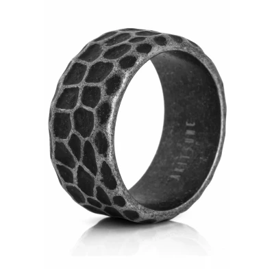 Abbildung von Akitsune Terra Ring, Herren, Größe: 52, Antique silver