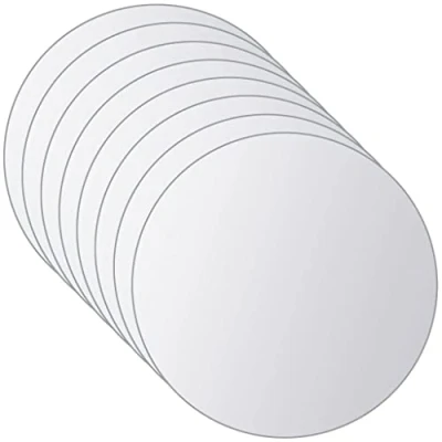 Abbildung von vidaXL 16x Spiegelfliesen Rahmenloses Design Spiegelkacheln Wandspiegel Klebespiegel Dekospiegel Fliesenspiegel Spiegel DIY Rund Glas