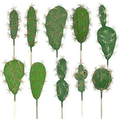 Abbildung von NA Woohome 10 Stück Künstliche Sukkulenten Blumen Pflanzen, Künstlich Kaktus Stiele Heimdeko Innenbereich Garten DIY Zubehör für Zuhause Indoor Fairy Garden Dekorationelk