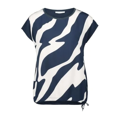 Abbildung von Betty &amp; Co MIT Print Tshirt print, Damen, Größe: Small, Dark blue nature