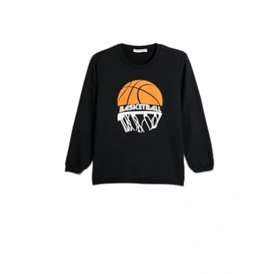 Abbildung von Koton Boys Sweatshirt Long Sleeve Crew Neck Basketball Themed Printed Detail Soft Interior