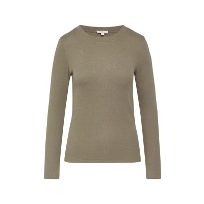Abbildung von s.Oliver Damen 2156451 Langarmshirt aus Rippware, 8530, 46