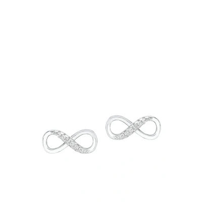 Abbildung von Amor Damen Ohrstecker Infinity/Unendlichkeitszeichen 925 Silber rhodiniert Zirkonia weiß 509961