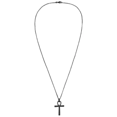 Abbildung von Kuzzoi Cross Halskette, Herren, Größe: 60, Schwarz