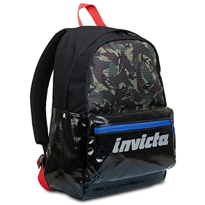 Abbildung von INVICTA BARLY Rucksack aus nachhaltigem Stoff, Praktisch &amp; Unisex, kompakt, Büro, Reise, Arbeit, Studium, Backpack, Daypack, italienisches Design, grün