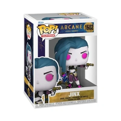 Abbildung von Funko Pop! TV: Arcane LOL Jinx Arcane: League of Legends Vinyl Sammelfigur Geschenkidee Offizielle Handelswaren Spielzeug Für Kinder und Erwachsene TV Fans Modellfigur Sammler