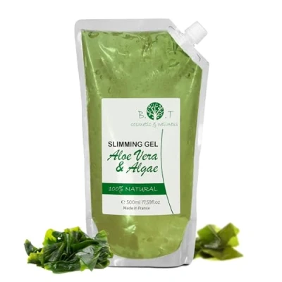 Abbildung von B.O.T Cosmetic &amp; Wellness 3in1 Aloe Vera Meeresalgen Gel Schlankmachend, Reduzierend, Straffend Hautpflege mit Proteinen 100% Natürlich Für Alle Hauttypen, 500g (1er Pack)