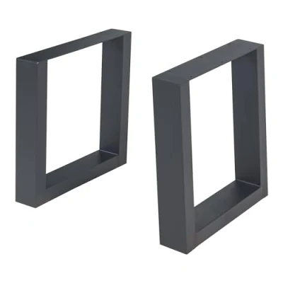 Abbildung von [en.casa] Tischbeine im 2er Set Lülsfeld Tischkufen Metallbeine 40 x 43 cm höhenverstellbar Tischgestell für Couchtisch Sitzbank Schwarz Tischfüße