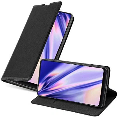Abbildung von Cadorabo Hülle kompatibel mit Xiaomi Mi Mix 2 aus Premium Kunst Leder Flip Klappbare Stoßfeste Magnetische [Standfunktion] [Kartenfächern] Cover für Tasche in Schwarz