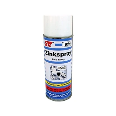 Abbildung von STC Zinkspray 400 ml Korrosionsschutz hitzebeständig bis 490 C Zink Spray Punktschweißfarbe Rostschutz