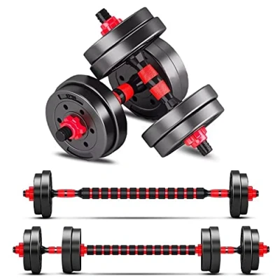 Abbildung von BCBIG hanteln set, Kurzhanteln Verstellbar,2er Kunststoff Hantelset,Kurz Lang Dumbbell,Einstellbar Hantelstangen Kurzhantelset,Weights für Aerobic Fitness Gym Training.10kg(5kg*2)