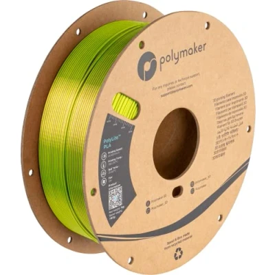 Abbildung von Polymaker PolyLite Silk PLA Dual Color 1,75mm 1kg Aubergine Lime Magenta