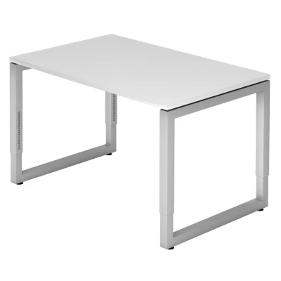 Abbildung von HAMMERBACHER höhenverstellbarer Schreibtisch VRS12/W/S weiß
