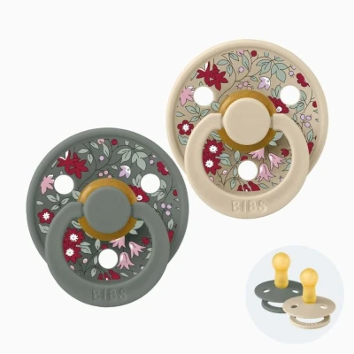 Abbildung von BIBS x Liberty Colour Schnuller 2er Pack Latex Größe 1 Rund, Chamomile Lawn/Pine Mix
