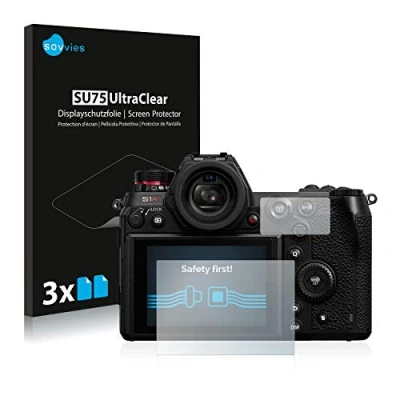Abbildung von Savvies 6 Stück Schutzfolie für Panasonic Lumix DC S1R Displayschutz Folie Ultra Transparent