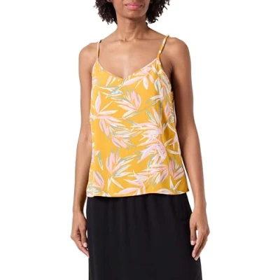 Abbildung von ONLY Damen Onlnova Life Paris Singlet PTM Top, Golden Yellow/AOP:476 True Leaf, 38