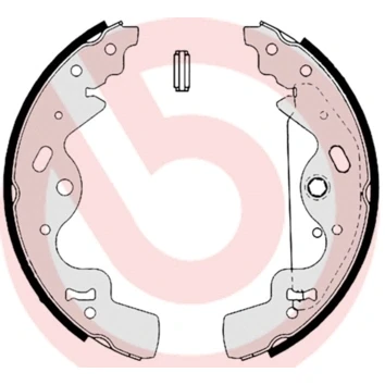 Abbildung von BREMBO S 44 506 Bremsbacken 254 45 mit Handbremshebel LAND ROVER: Freelander I SUV Cabrio,