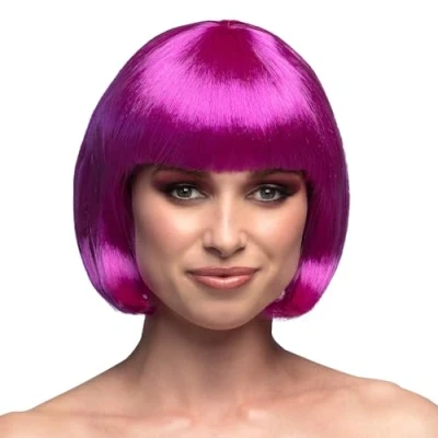 Abbildung von Boland Kostüm Perücke Pagenschnitt violett für Fasching